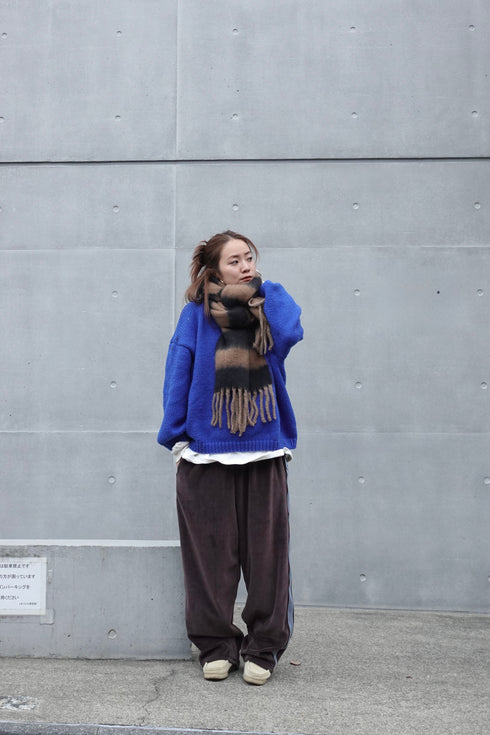 ベロアラインルーズパンツ